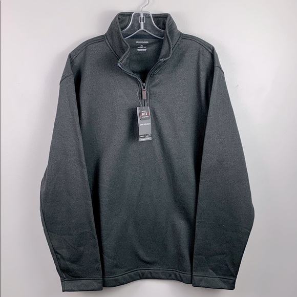 Van Heusen Flex Never Tuck Classic Fit 1/4 Zip Pullover Gray NEW! - Picture 1 of 7
